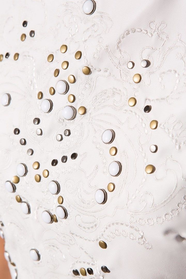 VESTIDO CORTO BLANCO DE POLIPIEL